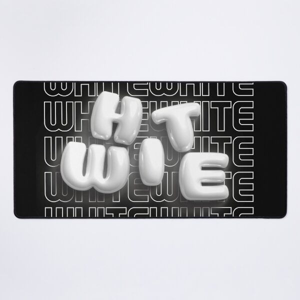 Item preview, White Aesthetic 3D Bubble Letters Black and White designed and sold by AniDragonfly.