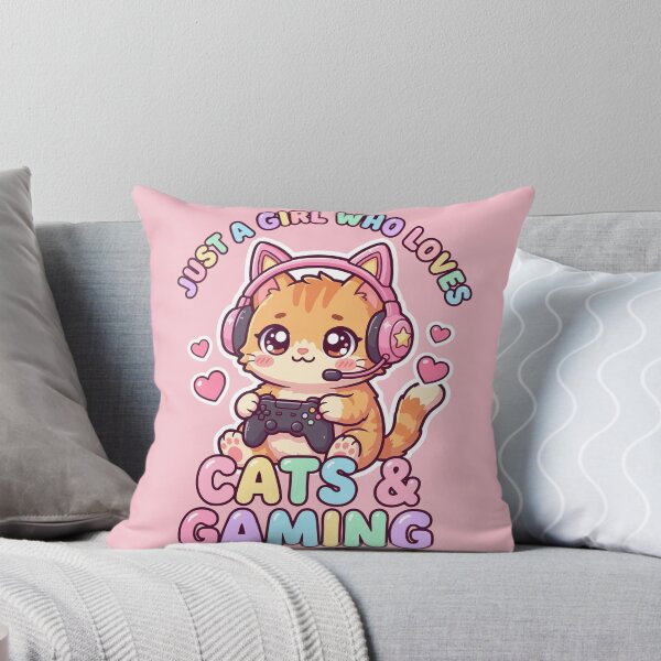 Item preview, Kawaii Just A Girl Who Loves Cats And Gaming designed and sold by legendaryskins.