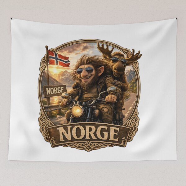 Item preview, Troll and Moose on a Road Tour through Norway designed and sold by Janinevsart.
