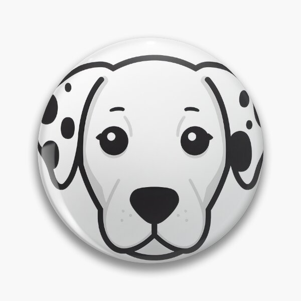 Item preview, Cute Dalmatian Dog Face Sticker Design designed and sold by VINTOR-.