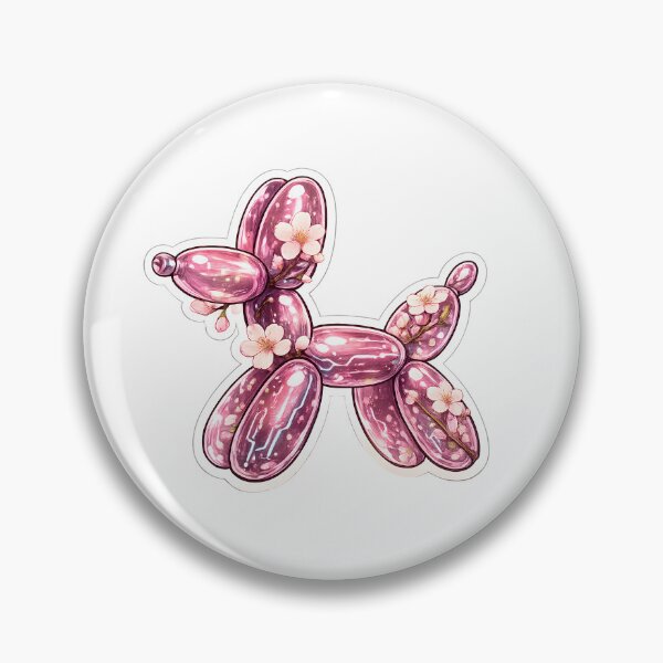 Item preview, Sakura Balloon Dog Sticker | Cherry Blossom Balloon Animal | Japanese Floral Aesthetic Art designed and sold by Moh-nd-Eg.