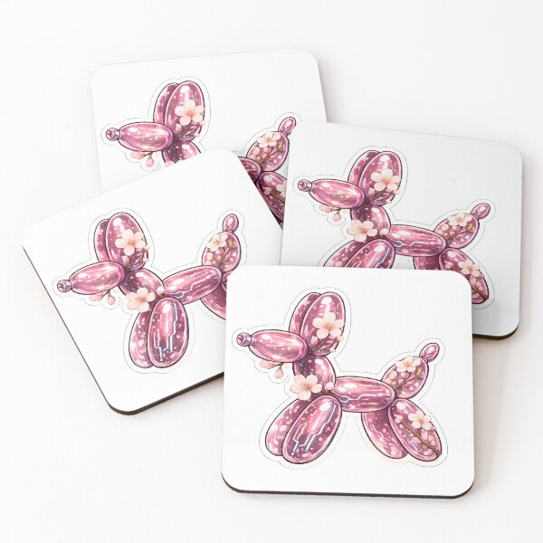 Item preview, Sakura Balloon Dog Sticker | Cherry Blossom Balloon Animal | Japanese Floral Aesthetic Art designed and sold by Moh-nd-Eg.