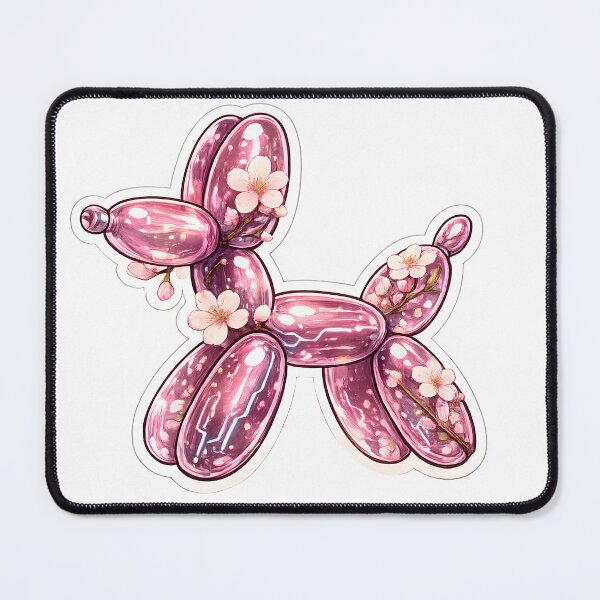 Item preview, Sakura Balloon Dog Sticker | Cherry Blossom Balloon Animal | Japanese Floral Aesthetic Art designed and sold by Moh-nd-Eg.