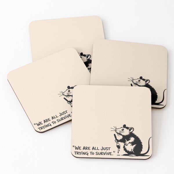 Item preview, Banksy Rat - We are all just trying to survive. designed and sold by 123ks.