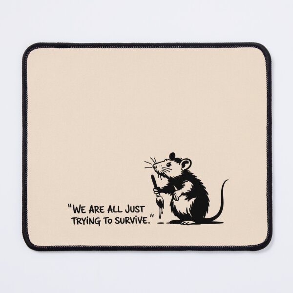 Item preview, Banksy Rat - We are all just trying to survive. designed and sold by 123ks.