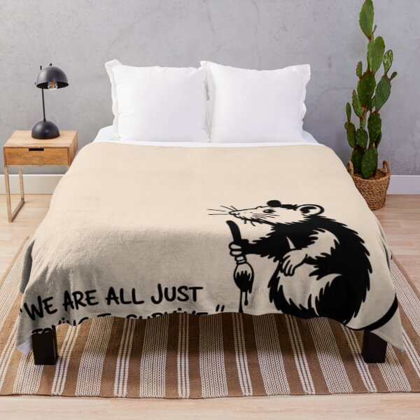Item preview, Banksy Rat - We are all just trying to survive. designed and sold by 123ks.