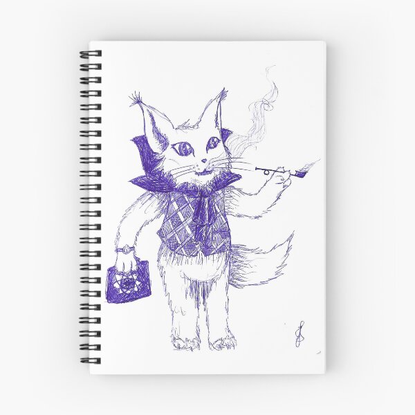Item preview, Whimsical Victorian Gentleman Cat Hand Drawn Ballpoint Pen designed and sold by BOKEbyTC.