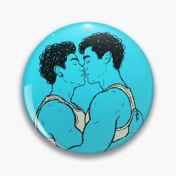 Item preview, Gay Couple Kissing Art – Tender LGBTQ Pride Illustration designed and sold by gayishdesign.