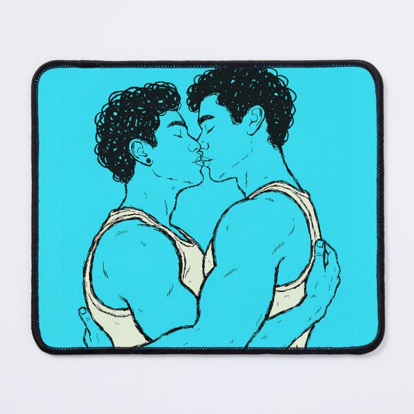 Item preview, Gay Couple Kissing Art – Tender LGBTQ Pride Illustration designed and sold by gayishdesign.