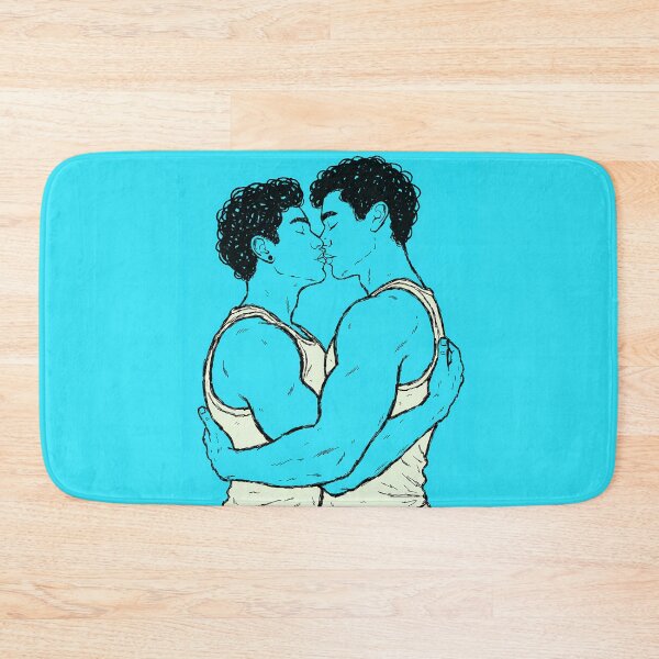 Item preview, Gay Couple Kissing Art – Tender LGBTQ Pride Illustration designed and sold by gayishdesign.