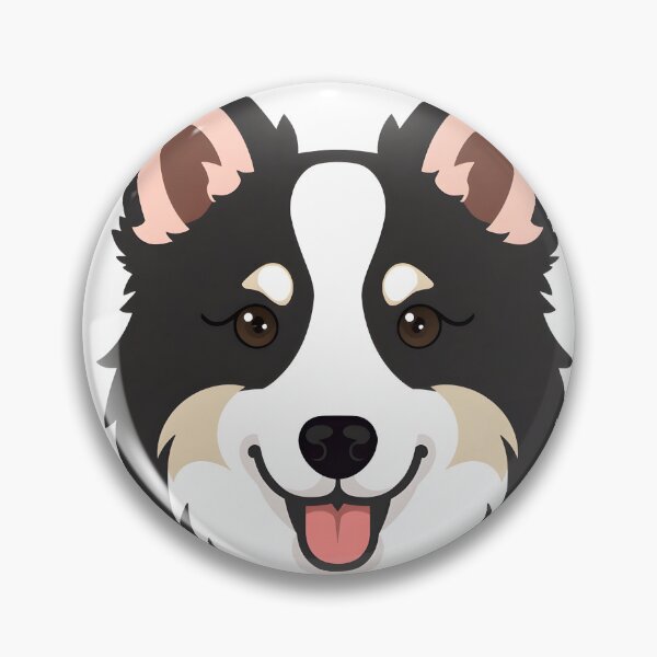 Item preview, Cute Border Collie Dog Face Sticker designed and sold by VINTOR-.