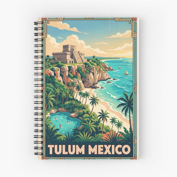 Item preview, Tulum Mexico Vintage Travel Poster | Retro Riviera Maya Wall Art designed and sold by Bomax121.