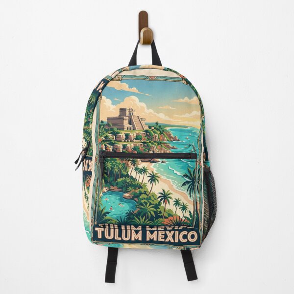 Item preview, Tulum Mexico Vintage Travel Poster | Retro Riviera Maya Wall Art designed and sold by Bomax121.