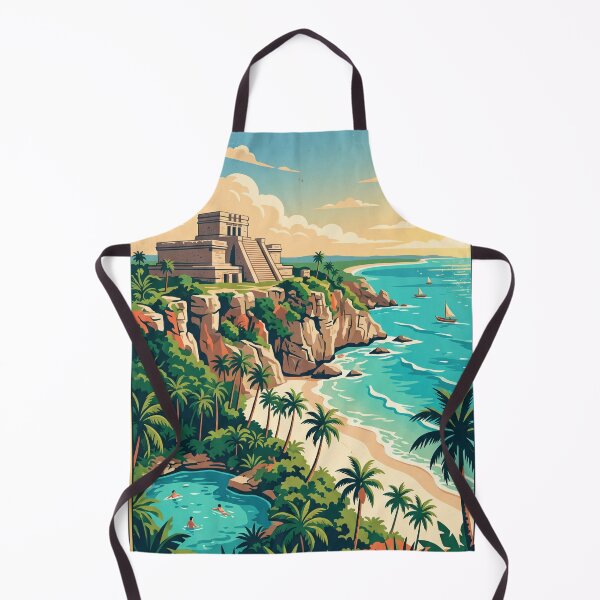 Item preview, Tulum Mexico Vintage Travel Poster | Retro Riviera Maya Wall Art designed and sold by Bomax121.