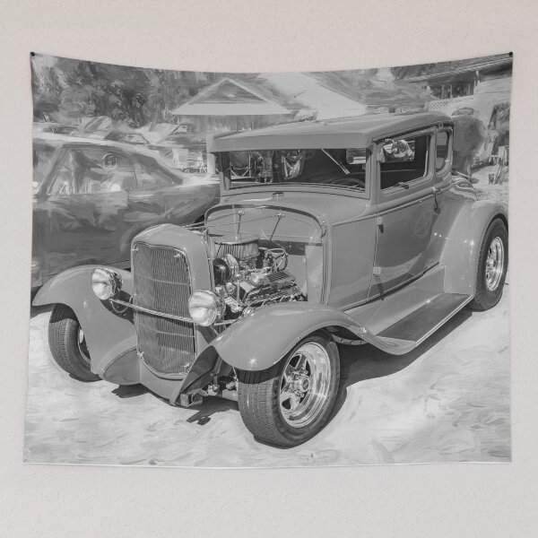 Item preview, 1930 B&W Red Ford Hot Rod 5 Window Coupe  designed and sold by RichFrancoCars.