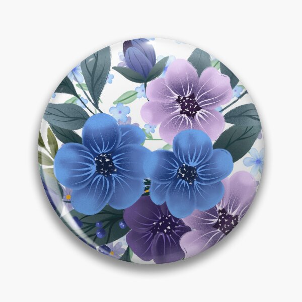 Item preview, Blue and Purple Floral designed and sold by MountainRoisin.