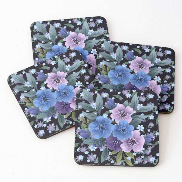Item preview, Blue and Purple Floral designed and sold by MountainRoisin.
