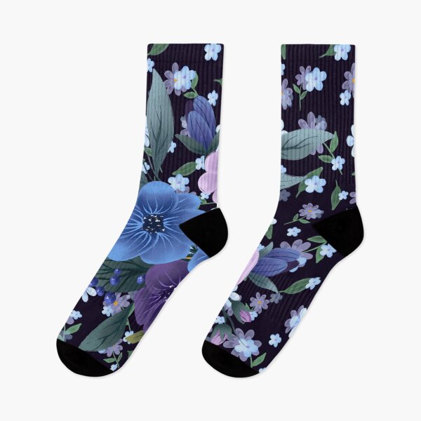 Item preview, Blue and Purple Floral designed and sold by MountainRoisin.