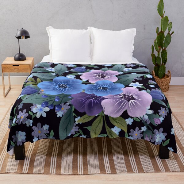 Item preview, Blue and Purple Floral designed and sold by MountainRoisin.
