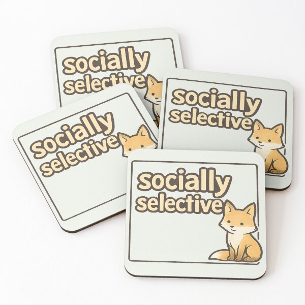 Item preview, Socially Selective Fox designed and sold by ChirpInc.