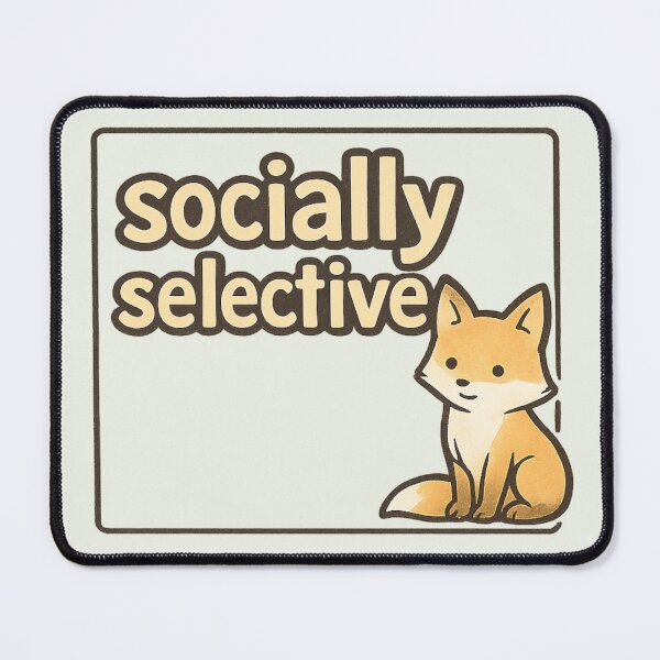 Item preview, Socially Selective Fox designed and sold by ChirpInc.