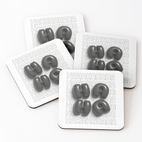 Item preview, Haha 3D Bubble Letters in Black and White designed and sold by AniDragonfly.