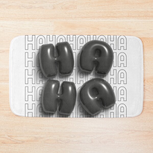 Item preview, Haha 3D Bubble Letters in Black and White designed and sold by AniDragonfly.