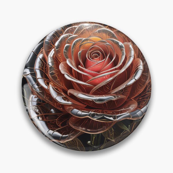 Item preview, Fragile Rose In Full Bloom Glass Art designed and sold by RelinCreates.