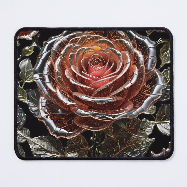 Item preview, Fragile Rose In Full Bloom Glass Art designed and sold by RelinCreates.
