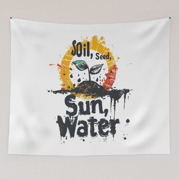 Item preview, Soil Seed Sun Water Plant Abstract Sun Design designed and sold by RichardRags.