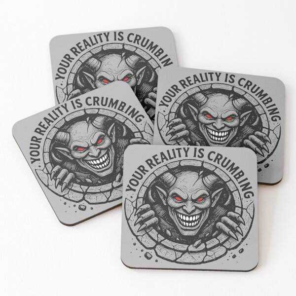Item preview, Creepy Demon Reality Crumbling Gothic Wall Art designed and sold by MarCinu Art.