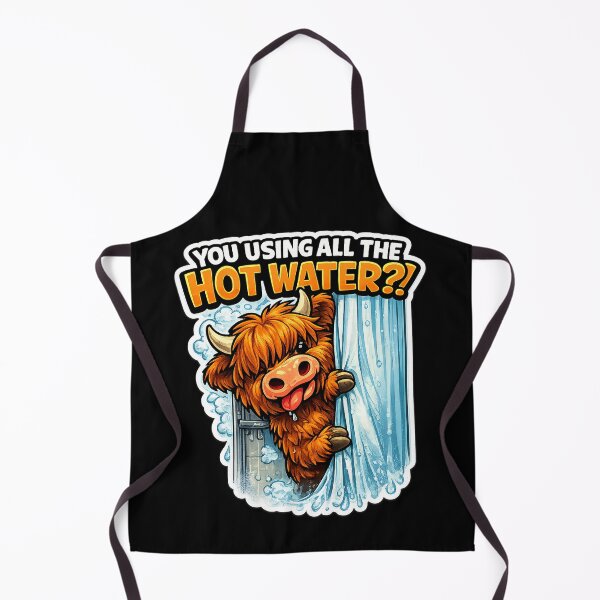 Item preview, Scottish cow hogging the hot water designed and sold by Sartawsky.