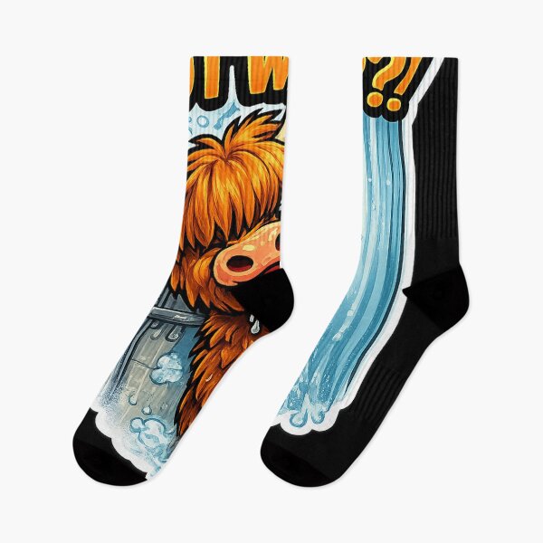 Item preview, Scottish cow hogging the hot water designed and sold by Sartawsky.
