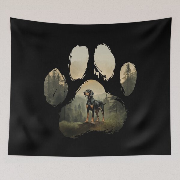 Item preview, Funny Black and Tan Coonhound Paw Foggy Mountain Tree Mom Dad Kids designed and sold by rafaeltto.