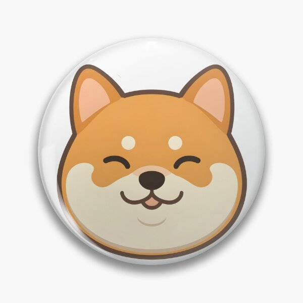 Item preview, Cute Shiba Inu Dog Face Sticker Design designed and sold by VINTOR-.