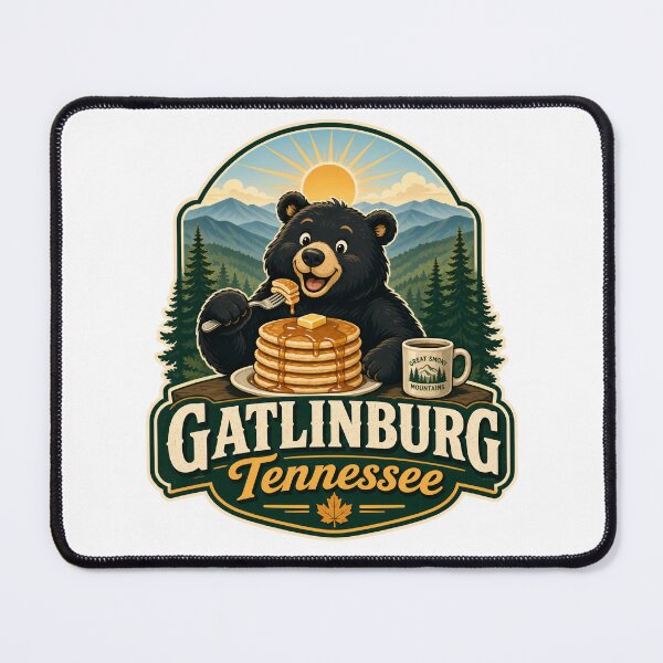 Item preview, Funny Gatlinburg Tennessee Bear Eating Pancakes Great Smoky Mountains designed and sold by gotops12.