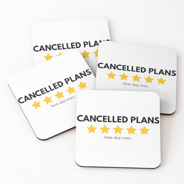 Item preview, Cancelled Plans - Five Star Review Sticker designed and sold by Moonbeam-Market.