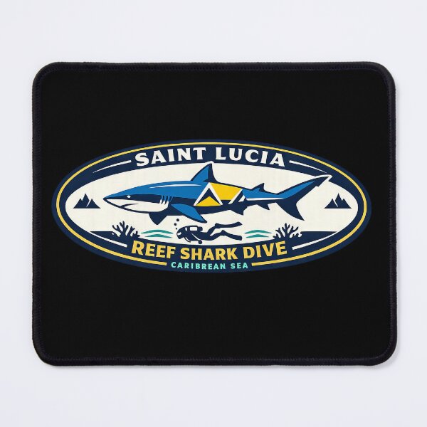 Item preview, saint lucia shark dive flag designed and sold by scicilysimonee.
