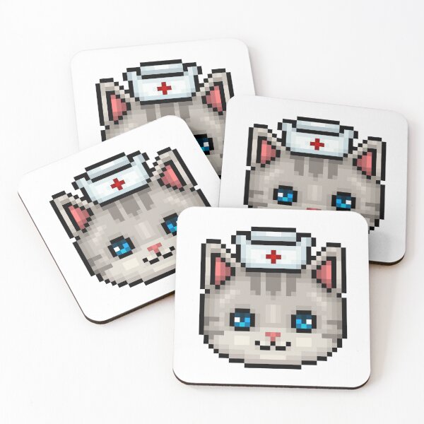 Item preview, Pixel Art Nurse Cat designed and sold by MMjs826.