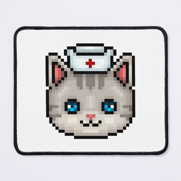 Item preview, Pixel Art Nurse Cat designed and sold by MMjs826.