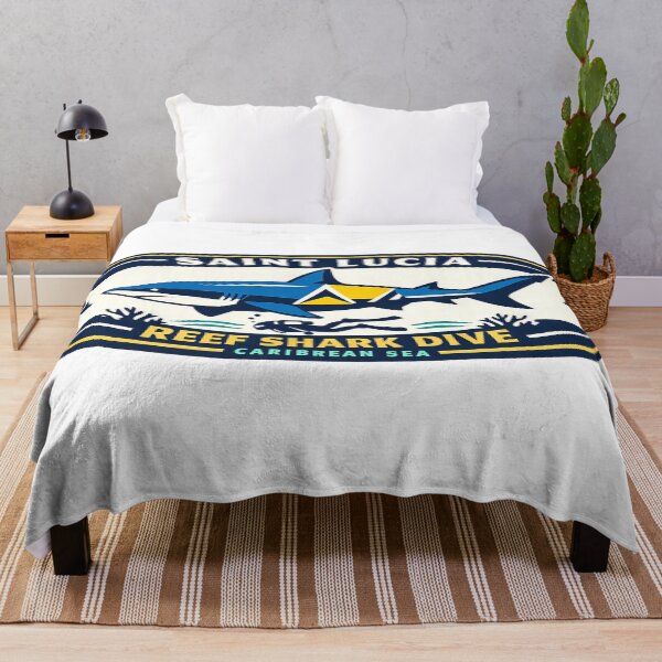 Item preview, saint lucia shark dive flag designed and sold by scicilysimonee.
