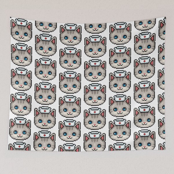 Item preview, Pixel Art Nurse Cat designed and sold by MMjs826.