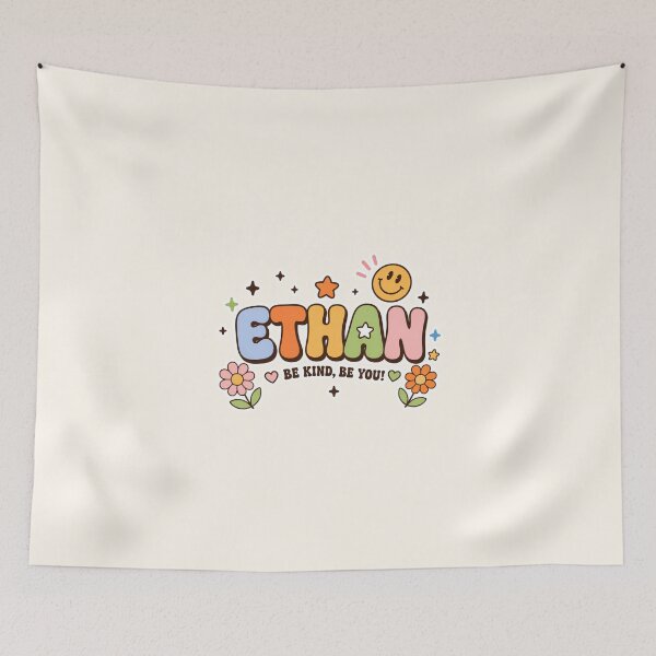 Item preview, Ethan Retro Groovy Name | Be Kind Be You Cute Smiley Design designed and sold by looplandger.