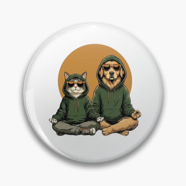 Item preview, Chill Vibes Only: Funny Yoga Pets with Sunglasses designed and sold by ButimarArt.