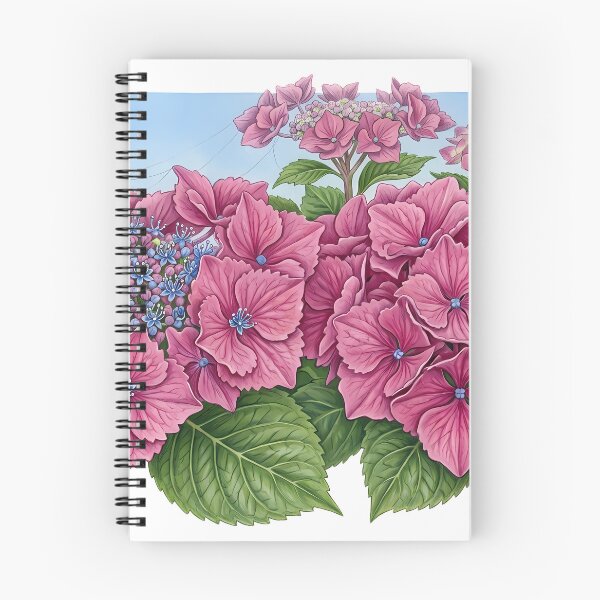 Item preview, Pink Hydrangea Blooming Floral Garden Illustration designed and sold by BetweenForms.