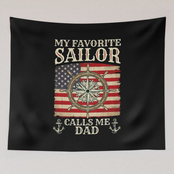 Item preview, My Favorite Sailor Calls Me Dad - Proud Dad of a Sailor designed and sold by Dabbing Turtle Designs.