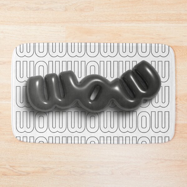 Item preview, Wow 3D Bubble Letters in Black and White designed and sold by AniDragonfly.