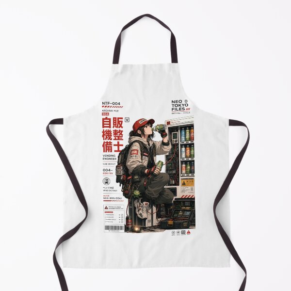 Item preview, Neo Tokyo Files 004 - Vending Engineer | Anime Cyberpunk Techwear Illustration designed and sold by Noro Art .