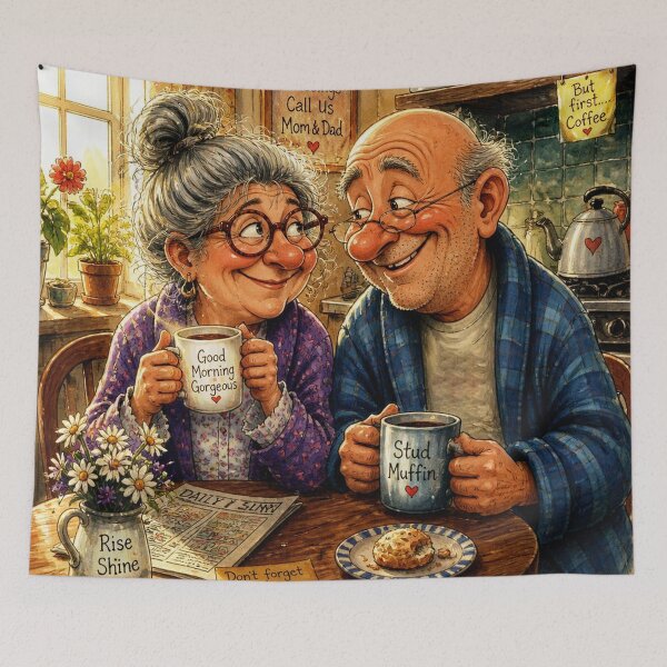 Item preview, Funny Morning Coffee designed and sold by Beyond The Canvas.
