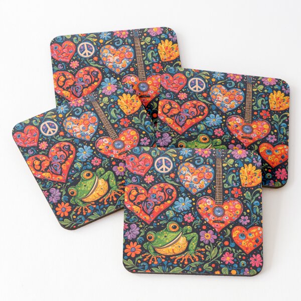 Item preview, 1960's Hippy Floral Hearts  designed and sold by TheDarkWardrobe.